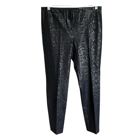ALFANI Women's Snake Skin Print Skinny Leg Pants Size 6 Black NEW - Picture 2 of 7